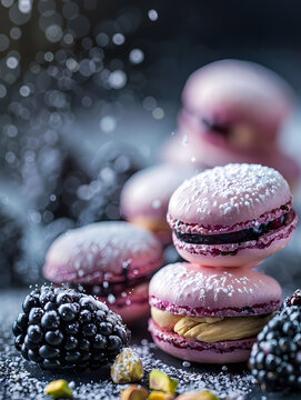 Superbe photo de macarons de couleurs