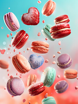 Superbe photo de macarons de couleurs