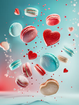 Superbe photo de macarons de couleurs