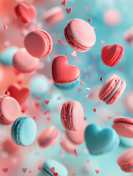 Superbe photo de macarons de couleurs