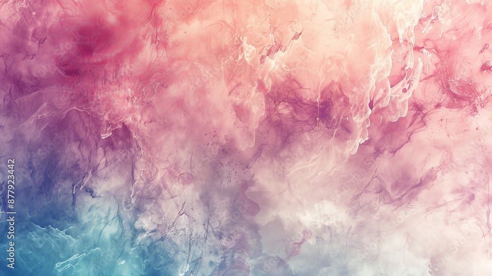 Poster an abstract background with a watercolor effect, blending soft hues and creating a fluid and artisti