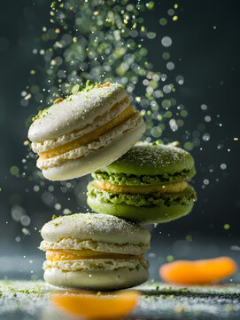 Superbe photo de macarons de couleurs
