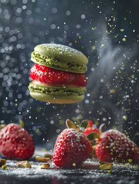 Superbe photo de macarons de couleurs