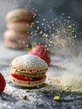 Superbe photo de macarons de couleurs