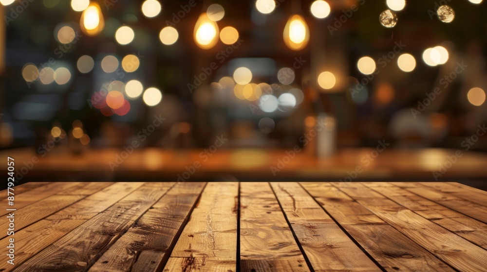 Poster cozy restaurant table setting for product display generative ai