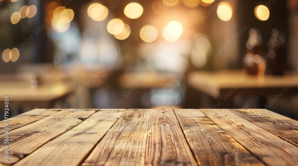Poster cozy restaurant table setting for product display generative ai