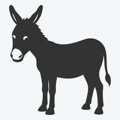 Stunning Donkey Silhouette Vector - Perfect for Your Design Projects