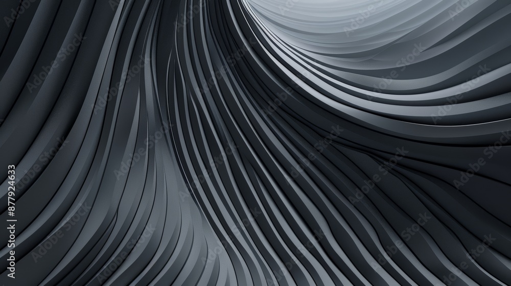 Poster stylish gray curve line background for presentation generative ai