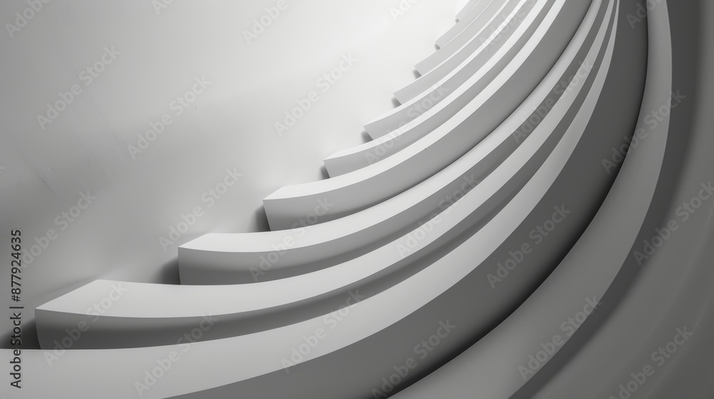 Poster stylish gray curve line background for presentation generative ai