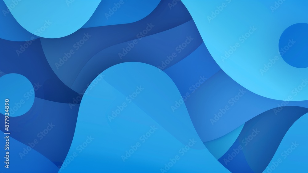 Aufkleber vibrant blue abstract background for tech and design generative ai