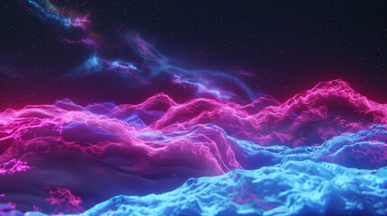Cosmic Digital Art for Futuristic Backgrounds Generative AI