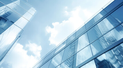 Obraz premium Modern Corporate Office Building Against Blue Sky
