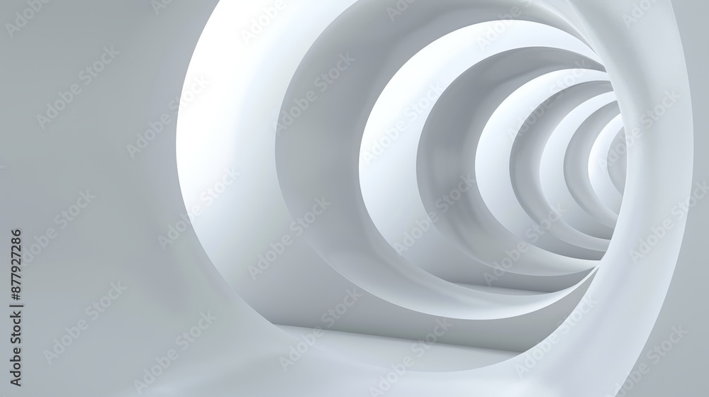 Poster geometric gray tunnel background for modern designs generative ai