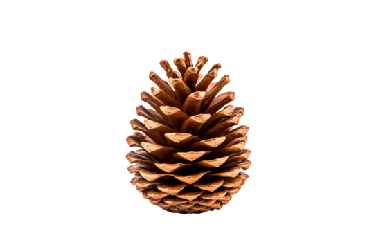 High-quality pinecone metallic PNG with transparent background for digital art, graphic design, and seasonal decoration projects