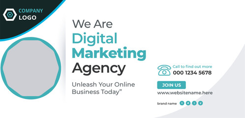 digital marketing agency social media post cover or banner