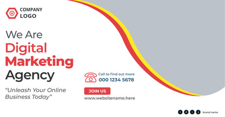 digital marketing agency social media post cover or banner