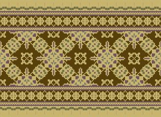 Motif ethnic handmade beautiful Ikat art.Ikat ethnic tribal, boho colors seamless wallpaper. Ethnic Ikat abstract background art.