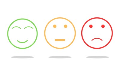 Smile Icon. Sad icon. Emotion Icon.