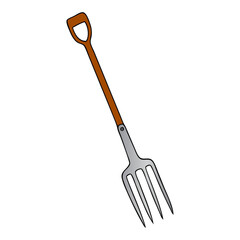 garden fork vector illustration