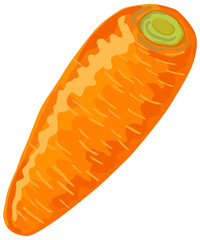 シンプルなニンジンのイラスト ベクター素材