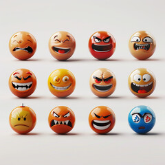 Fototapeta premium imagine different face emoji , smile, cartoon
