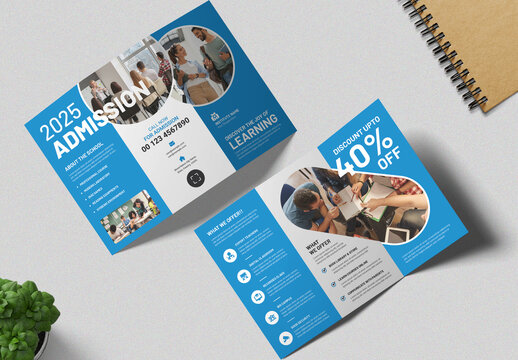 School Academy Trifold Brochure