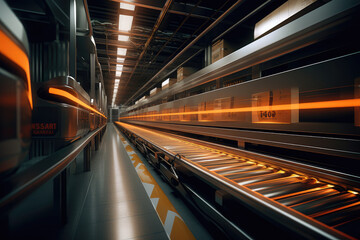 Obraz premium High-Speed Automated Production Line