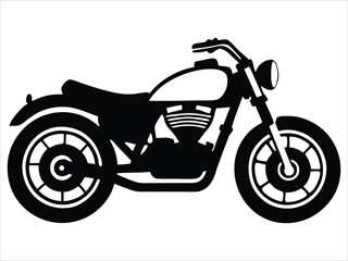 Obraz premium silhouette motorcycle vector, modern and classic bike graphics