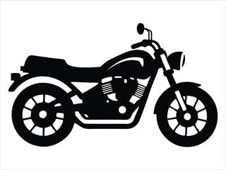 Fototapeta premium silhouette motorcycle vector, modern and classic bike graphics