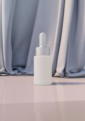 A cosmetics mock-up image. Serum product mock up image.