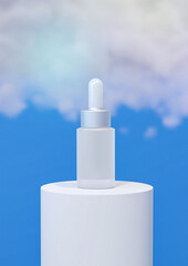 A cosmetics mock-up image. Serum product mock up image.