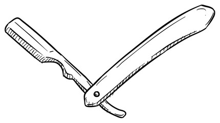 blade razor handdrawn illustration