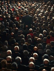 Obraz premium Powerful people stand tall and stand out from the crowd.