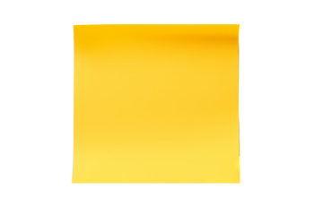 Top view of sticky note in PNG format with transparent background, ideal for office, reminder, and organizational designs