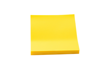 Top view of sticky note in PNG format with transparent background, ideal for office, reminder, and organizational designs