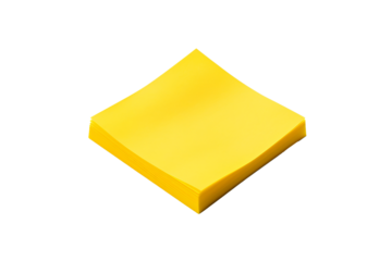 Top view of sticky note in PNG format with transparent background, ideal for office, reminder, and organizational designs