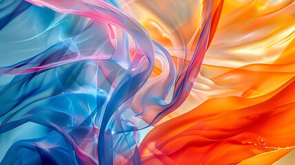 Obraz premium Fluidity in Color: Abstract Liquid Forms with Dynamic Hues