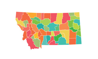 Map of the Montana state.used for education,Travel worldwide, earth geography website layouts, background, Study geography,work in graphics.Suitable for tourists students and graphic design.