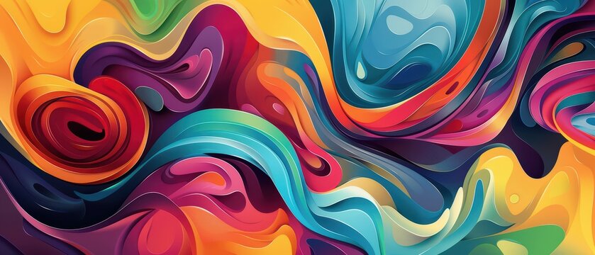 Colorful Abstract Wallpaper For Ultrawide Screen 21:9 - Powered by Adobe
