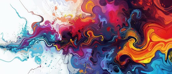 Fototapeta premium Colorful Abstract Wallpaper For Ultrawide Screen 21:9