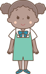 笑顔の黒人の女の子