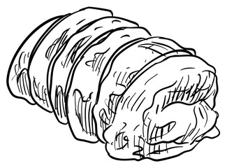 meat handdrawn illustration