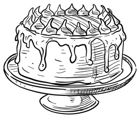 cake handdrawn illustration