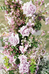 Vibrant colorful floral arrangement decor
