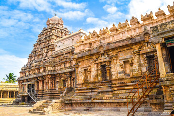 The Airavatesvara Temple, located in Kumbakonam, Tamil Nadu, India.