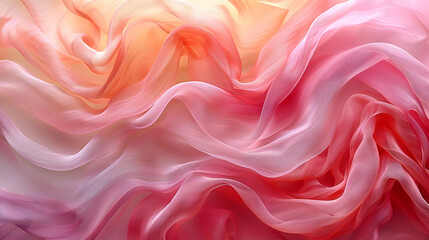 Obraz premium Pink and Orange Sheer Fabric Background