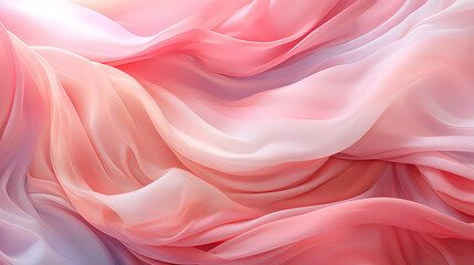 Obraz premium Abstract Background of Pink and White Fabric Waves