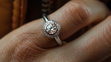 diamond ring in beautiful hands