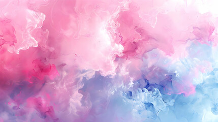 Abstract Watercolor Background - Pink and Blue Swirls