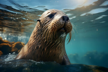 Sea Lion Underwater Photo